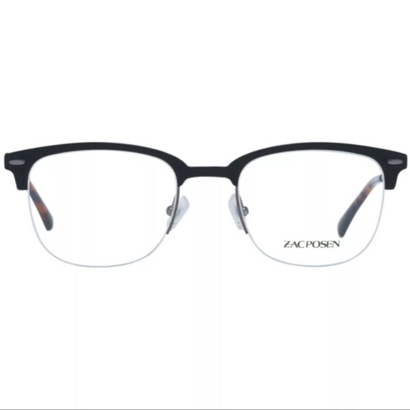 Zac Posen Hugh BK Eyeglasses 50-20-140 Black Tortoise Semi-Rimless Frames New - Picture 1 of 7